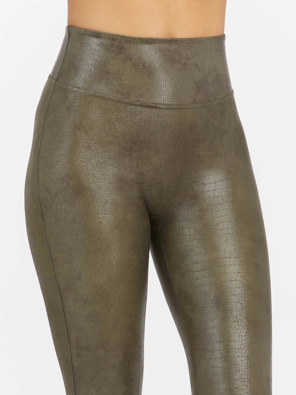SPANX Faux Leather Croc Shine Leggings XS